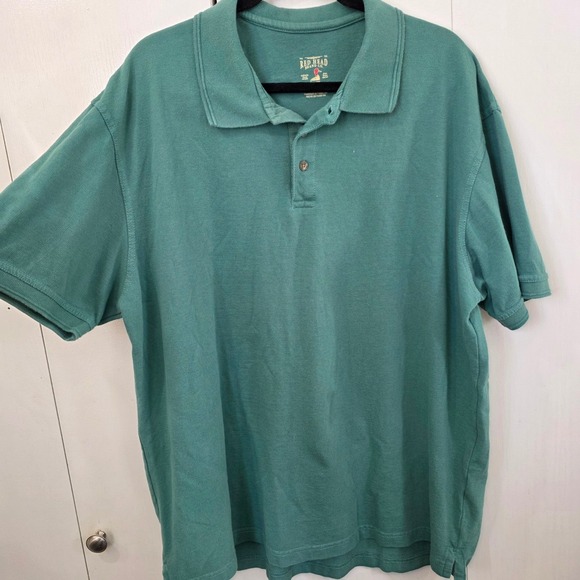 Red Head Brand Co. Men's Teal Green Short Sleeve Polo Shirt Big Tall 2XL Granola - Picture 2 of 7